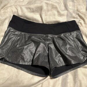 Lululemon Speed shorts luminosity foil size 8